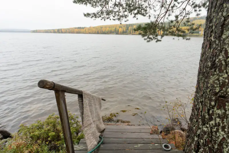 Hirsimökki ~66 m² (2000) + rantasauna 25 m², 1,115 ha et rive dure sur le Keitele — Liimattala / Äänekoski — 4