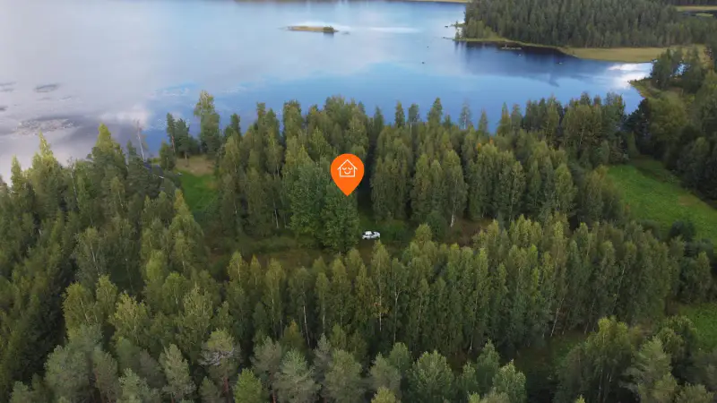 Terrain de loisir Kuotesjärvi — Alavus, 1,76 ha, ~100 m rive sable, droits 130 m² — 1