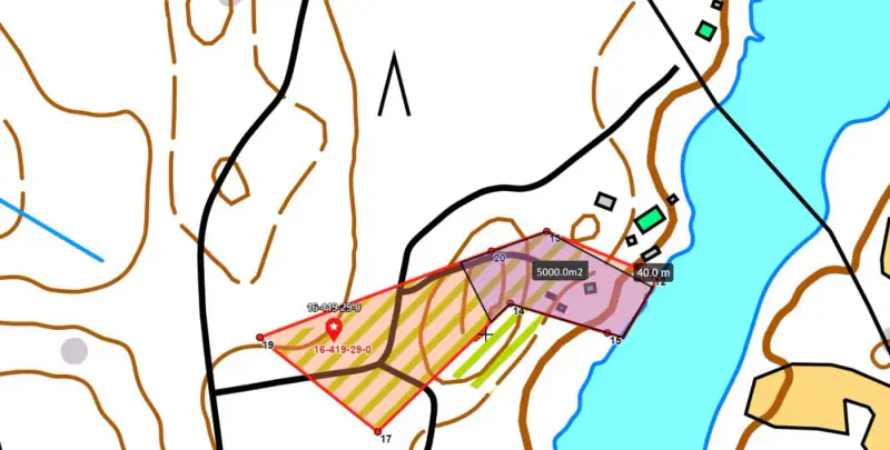 Määräala ~5 000 m² + saunamökki, 40 m rive Ruotsalainen — Asikkala — 2