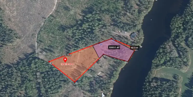 Määräala ~5 000 m² + saunamökki, 40 m rive Ruotsalainen — Asikkala — 3
