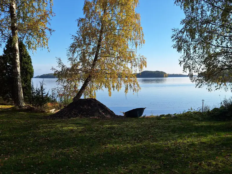 Terrain de vacances 3 780 m² avec plage de sable au sud et ~88 m de rive privée sur le Ruotsalainen, petit sauna — Kalkkinen, Asikkala — 7