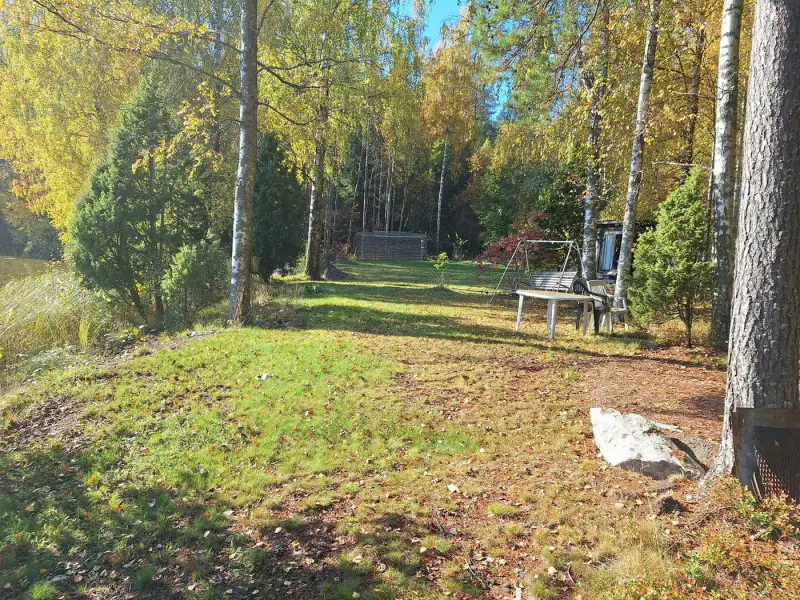 Terrain de vacances 3 780 m² avec plage de sable au sud et ~88 m de rive privée sur le Ruotsalainen, petit sauna — Kalkkinen, Asikkala — 14