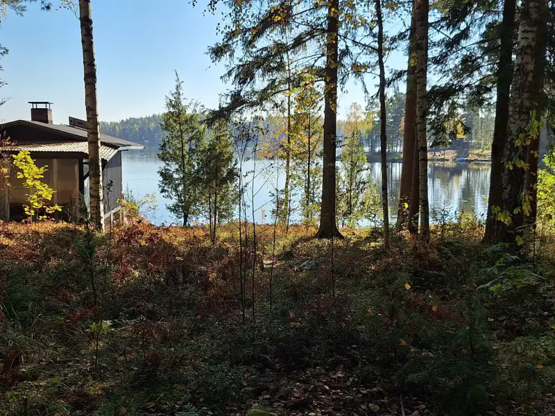Terrain de vacances 3 780 m² avec plage de sable au sud et ~88 m de rive privée sur le Ruotsalainen, petit sauna — Kalkkinen, Asikkala — 3