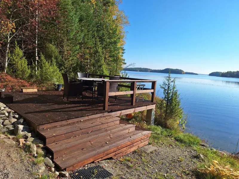 Terrain de vacances 3 780 m² avec plage de sable au sud et ~88 m de rive privée sur le Ruotsalainen, petit sauna — Kalkkinen, Asikkala — 5