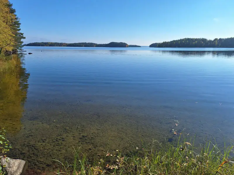 Terrain de vacances 3 780 m² avec plage de sable au sud et ~88 m de rive privée sur le Ruotsalainen, petit sauna — Kalkkinen, Asikkala — 2