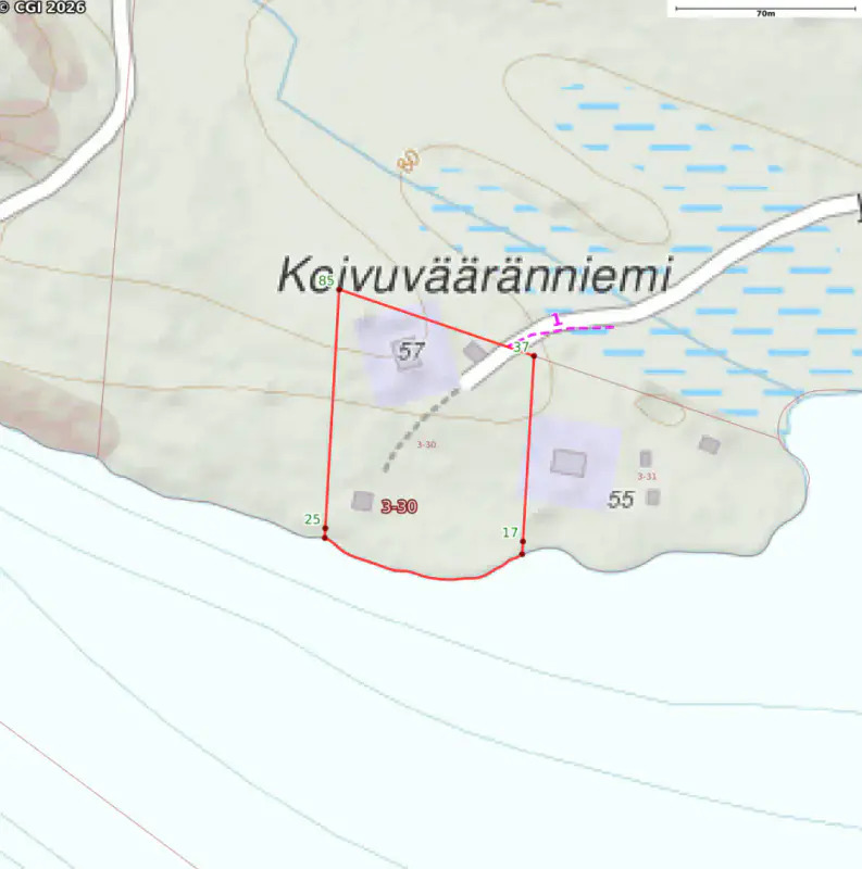 Maison Honka 86 m² (2012) + rantasauna, ~83 m Joutenvesi / Saimaa, 7 430 m² — Ihamaniemi — 1
