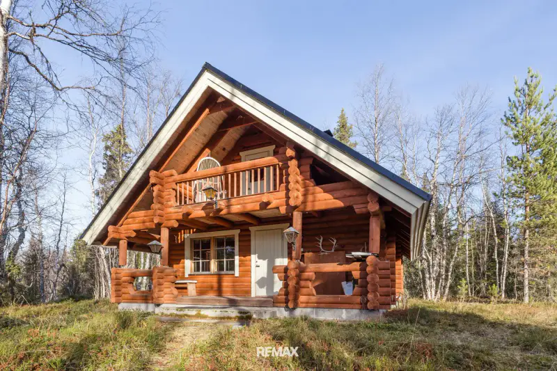 Mökki en rondins ~52 m² (1989) + sauna à bois, 2,06 ha et rive privée sur l’Ounasjoki — Peltovuoma / Enontekiö — 4