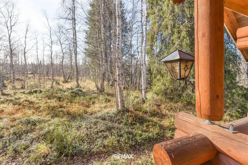 Mökki en rondins ~52 m² (1989) + sauna à bois, 2,06 ha et rive privée sur l’Ounasjoki — Peltovuoma / Enontekiö — 8