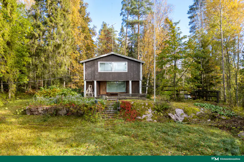 Terrain de loisirs de 5 690 m² + plan d’eau de 6 830 m², rive sud ~70 m — Siikajärvi / Espoo — 8