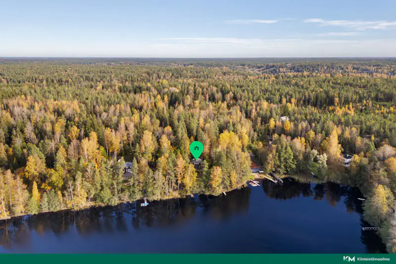 Terrain de loisirs de 5 690 m² + plan d’eau de 6 830 m², rive sud ~70 m — Siikajärvi / Espoo — 5