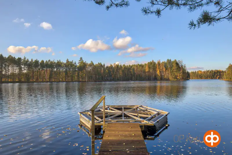 Chalet de 1973 (36 m²) + sauna de rive avec salle et cheminée, 41 m de rive privée et 2 040 m² sur le Kiimalammi — Koijärvi / Forssa — 7