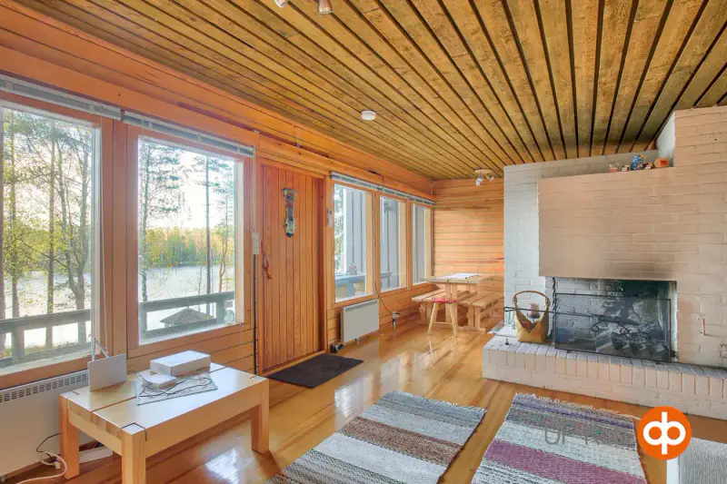 Chalet de 1973 (36 m²) + sauna de rive avec salle et cheminée, 41 m de rive privée et 2 040 m² sur le Kiimalammi — Koijärvi / Forssa — 10