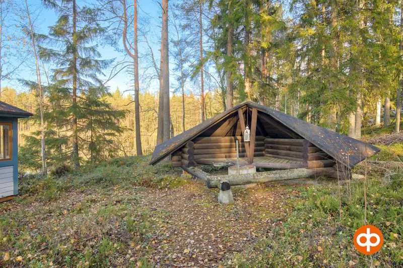 Chalet de 1973 (36 m²) + sauna de rive avec salle et cheminée, 41 m de rive privée et 2 040 m² sur le Kiimalammi — Koijärvi / Forssa — 18