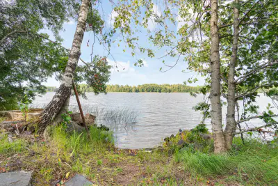 Chalet 1970, 48 m², rive privée, 3 020 m² + sauna de rive — Kalvola, Hämeenlinna — 1