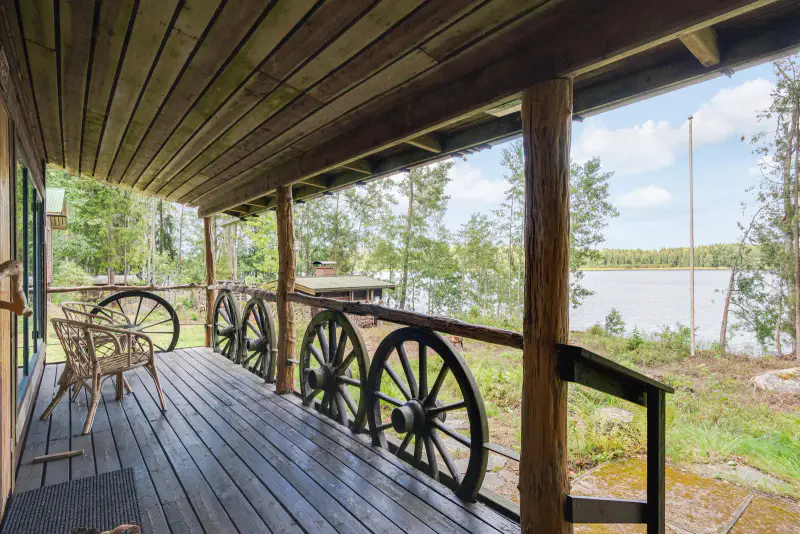 Chalet 1970, 48 m², rive privée, 3 020 m² + sauna de rive — Kalvola, Hämeenlinna — 9