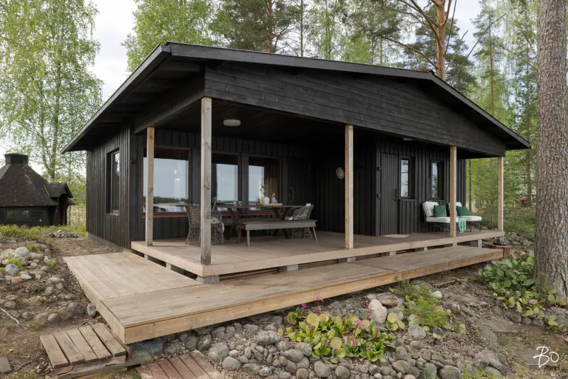 Chalet ~52 m² (1977) rénové 2025–26 sur île du Jääsjärvi + sauna, 3 210 m² — Hirvisaaret / Hartola — 5