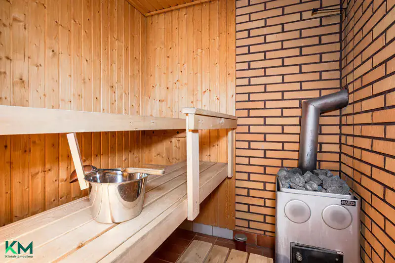 Maison ~118 m² (1985) géothermie + sauna de rive en rondins, 4 445 m² et 220 m de rive sur la Tainionvirta — Hartola — 14