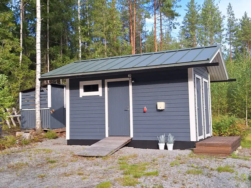 Hirsimökki ~64 m² (2020) + rantasauna, 3 900 m², Petruma — Heinävesi — 18