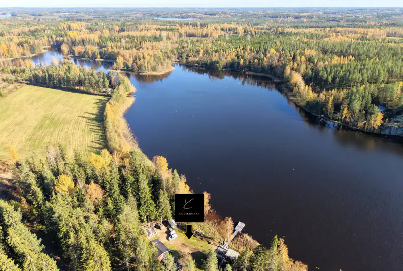 Mökki rénové ~39 m² (1971, refait 2013–2014) + sauna en rondins 2012, 2 150 m² et ~40 m de rive privée sur le Kaitoo — Paistjärvi / Heinola — 4