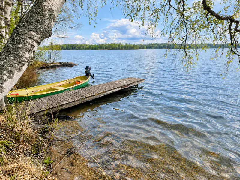 Mökki d’île ~47 m² (1963) + sauna de rive, plage de sable sur le Suontee, 2 790 m² — Kalhosaari / Hirvensalmi — 4
