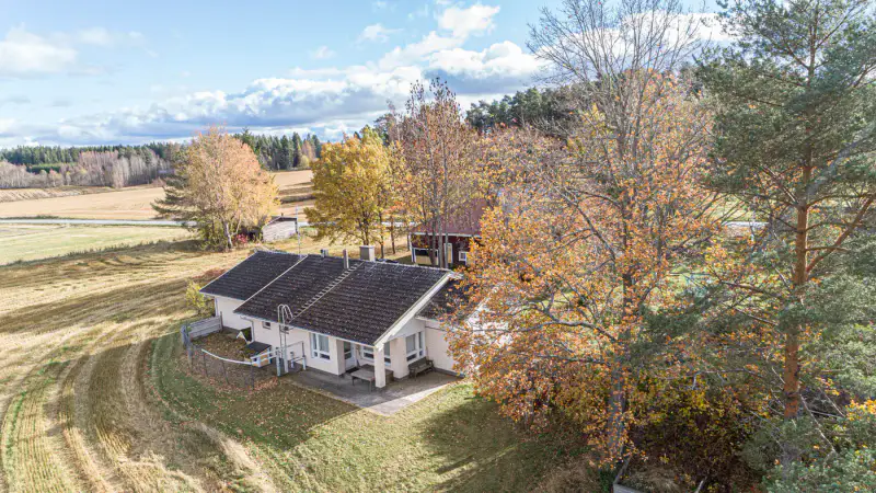 Maison 175 m² (1989) + ancienne ferme 1929, 4,47 ha et 57 m de rive sur le Kyrösjärvi — Tevaniemi / Ikaalinen — 16