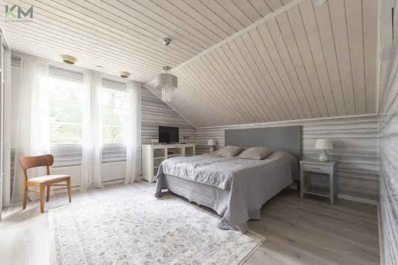 Maison 229 m² (1981) + hall 220 m² et savusauna, 9 330 m² et ~47 m de rive sur le Kyrönjoki — Ilmajoki — 14