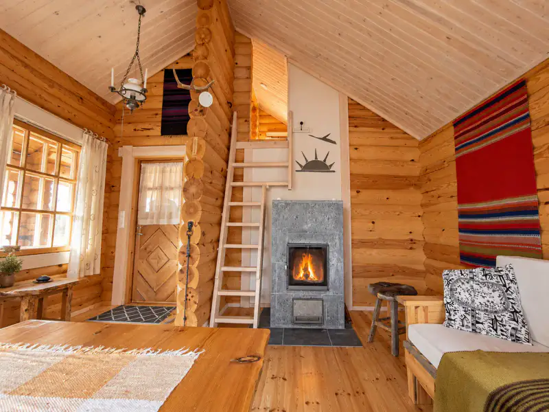 Hirsimaja ~24 m² + sauna, ~4,8 ha (~100 m rive), Muddusjärvi — Pitkävuono / Inari — 11
