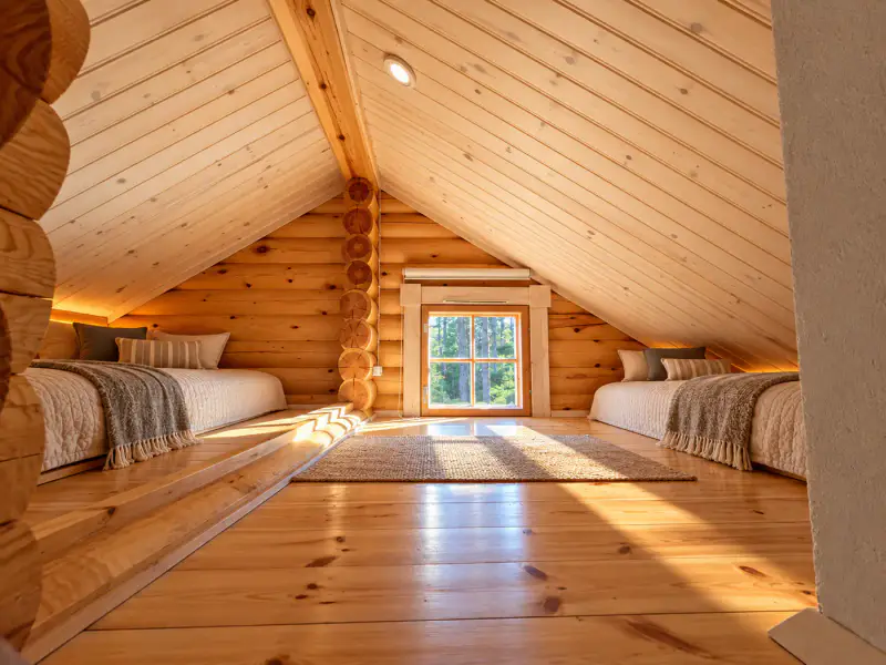 Hirsimaja ~24 m² + sauna, ~4,8 ha (~100 m rive), Muddusjärvi — Pitkävuono / Inari — 15