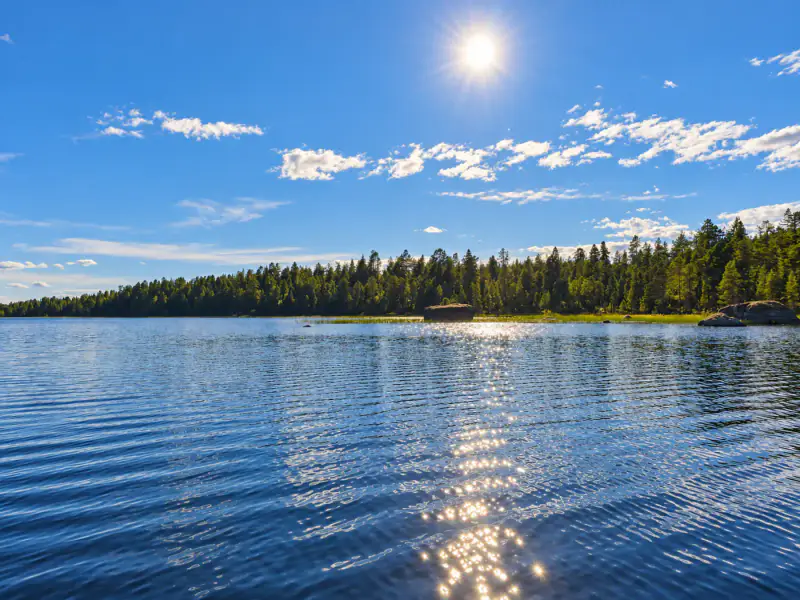 Hirsimaja ~24 m² + sauna, ~4,8 ha (~100 m rive), Muddusjärvi — Pitkävuono / Inari — 6