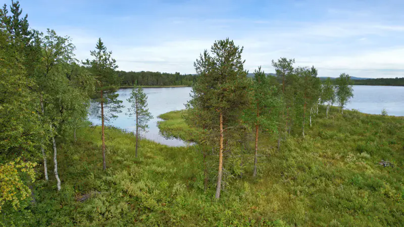 Maison 92,5 m² (1981, agrandie 2021) + sauna, 2,29 ha et ~40 m de rive privée sur le Kotajärvi, vente par offres dès 190 000 € — Keväjärvi / Inari — 4