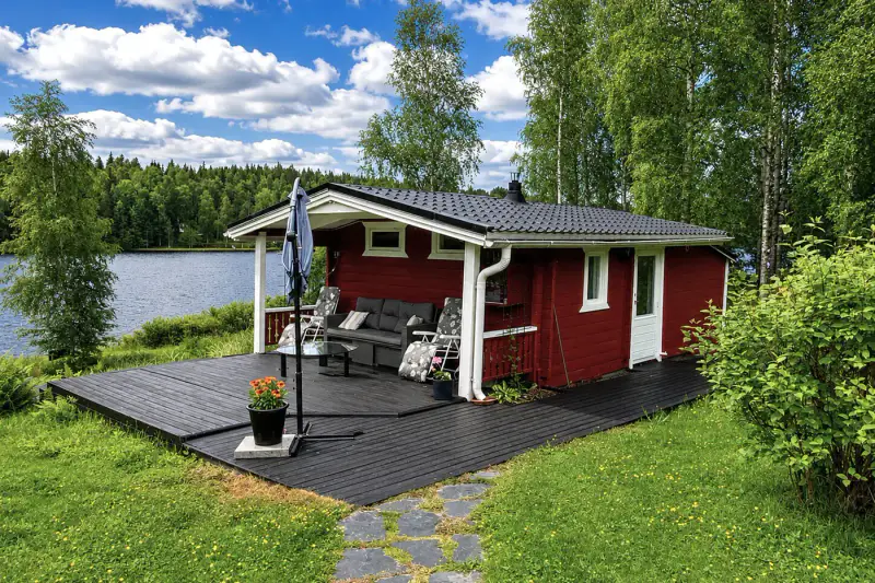 Maison de vacances agrandie de 113 m² avec espace spa + sauna de rive rénové, 131 m de rive privée et 1,33 ha sur le Syväjärvi — Pihlaisto / Jämsä — 6