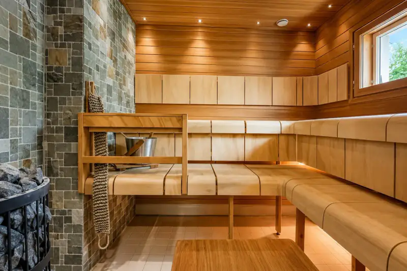 Maison de vacances agrandie de 113 m² avec espace spa + sauna de rive rénové, 131 m de rive privée et 1,33 ha sur le Syväjärvi — Pihlaisto / Jämsä — 15