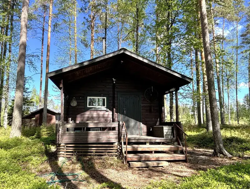 Mökki ~30 m² (1999) + sauna/saunakamari, 2 100 m² et rive sud — Myllyjärvi / Jämsä — 7