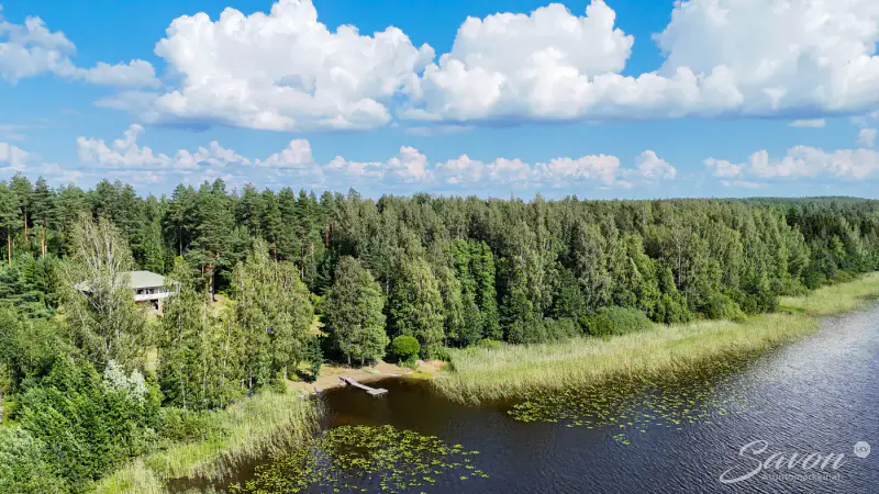 Maison ~134 m² (1994) + rantasauna, 8 940 m² (~82–100 m rive), Syväsalmi / Haukivesi — Kotkatlahti / Joroinen — 2