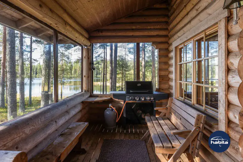 Chalet Kaskela 45 m² (2001), rive privée Vaikkojärvi, parcelle 9 422 m² — Juuka — 14