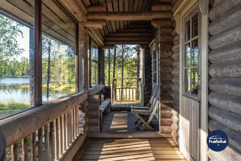 Chalet Kaskela 45 m² (2001), rive privée Vaikkojärvi, parcelle 9 422 m² — Juuka — 18