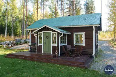 Chalet en rondins de 1947 rénové, 110 m de rive privée sur le Pielinen, 2,09 ha — Paalasmaa, Juuka — 1