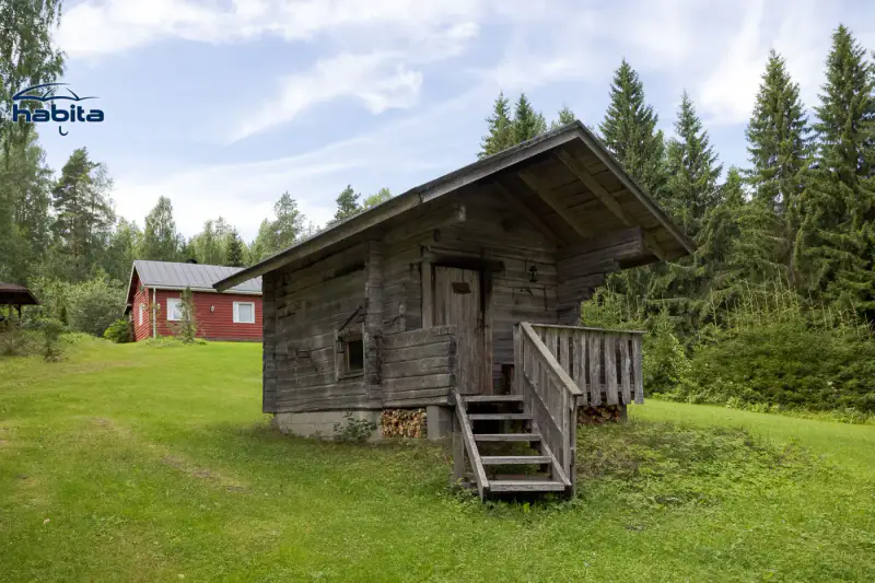 Chalet en rondins ~50 m² (1935) sur île du Päijänne, 12 732 m², 160 m de rive, sauna de rive + savusauna — Siikasaari / Jyväskylä — 11
