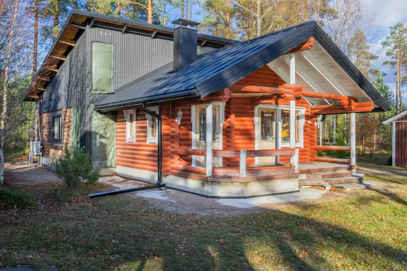 Chalet ~77 m² en finition + cuisine d’été, rive de sable privée sur l’Oulujärvi — Sivolanniemi / Kajaani — 7