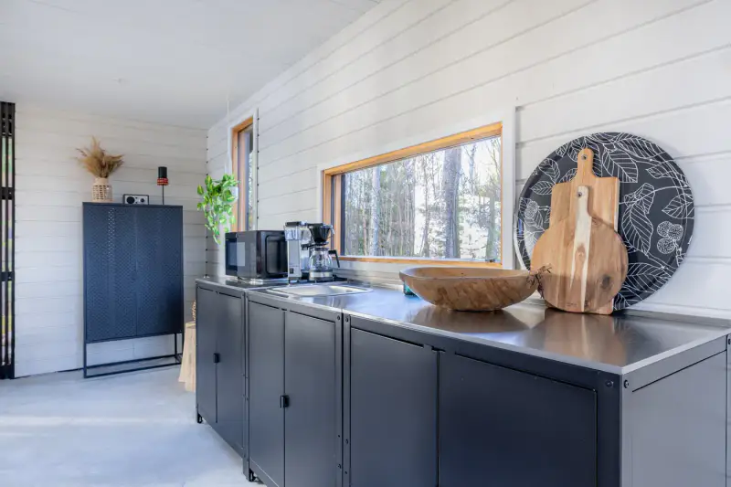Chalet ~77 m² en finition + cuisine d’été, rive de sable privée sur l’Oulujärvi — Sivolanniemi / Kajaani — 12