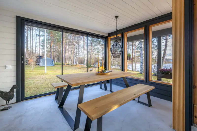 Chalet ~77 m² en finition + cuisine d’été, rive de sable privée sur l’Oulujärvi — Sivolanniemi / Kajaani — 13