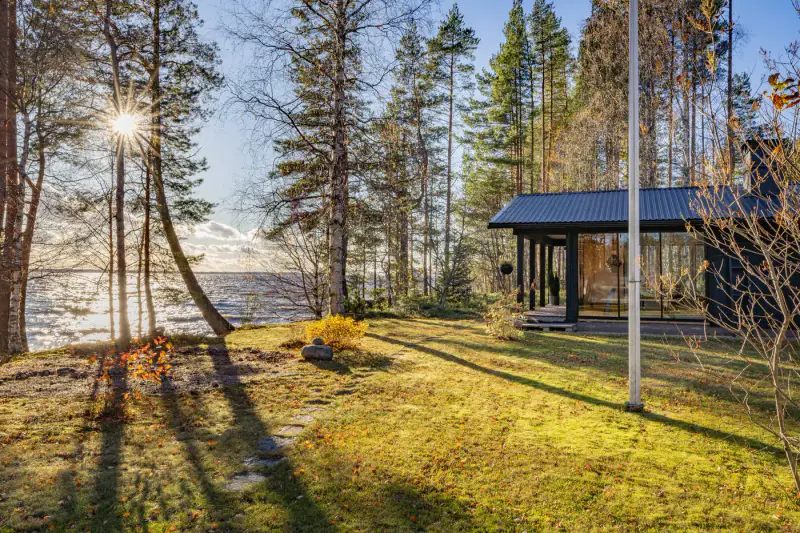 Chalet ~77 m² en finition + cuisine d’été, rive de sable privée sur l’Oulujärvi — Sivolanniemi / Kajaani — 2
