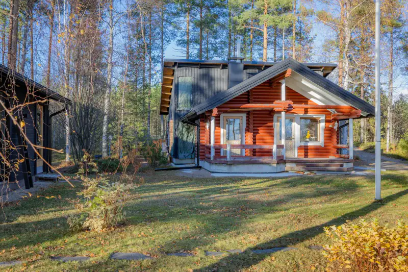 Chalet ~77 m² en finition + cuisine d’été, rive de sable privée sur l’Oulujärvi — Sivolanniemi / Kajaani — 8