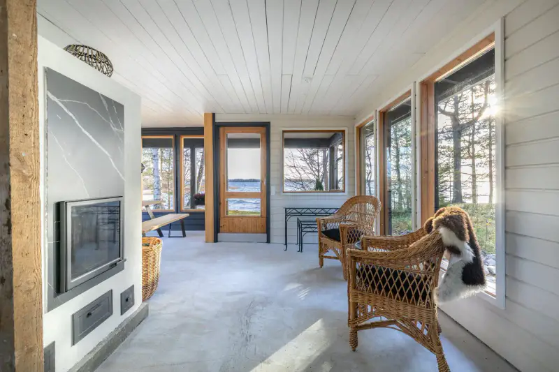 Chalet ~77 m² en finition + cuisine d’été, rive de sable privée sur l’Oulujärvi — Sivolanniemi / Kajaani — 14