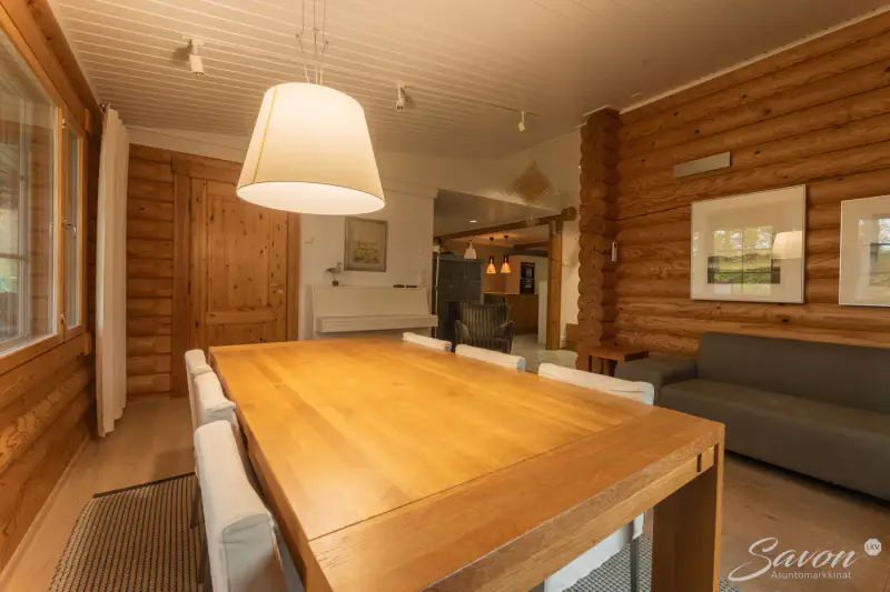 Maison hirsi ~153 m² (1997) + sauna, 4 600 m² (~50 m rive), Saimaa/Haukivesi — Kangaslampi — 12