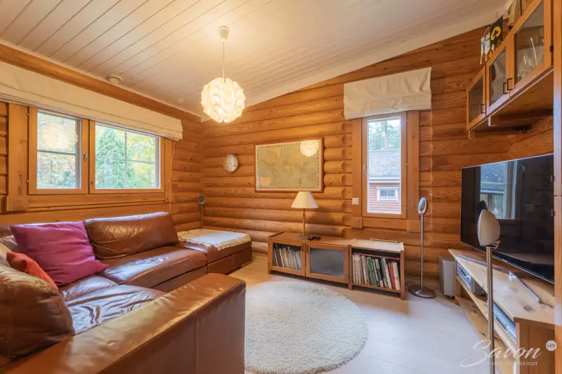 Maison hirsi ~153 m² (1997) + sauna, 4 600 m² (~50 m rive), Saimaa/Haukivesi — Kangaslampi — 16