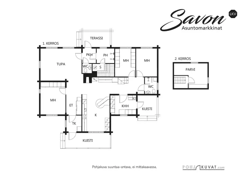 Maison hirsi ~153 m² (1997) + sauna, 4 600 m² (~50 m rive), Saimaa/Haukivesi — Kangaslampi — 2