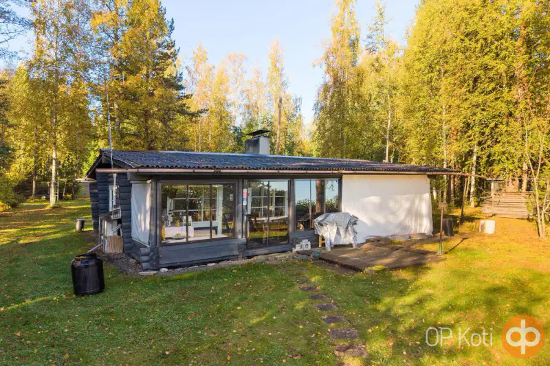 Mökki rondins ~59 m² (1975) + sauna, 2 900 m², Kyyvesi — Luusniemi / Kangasniemi — 4