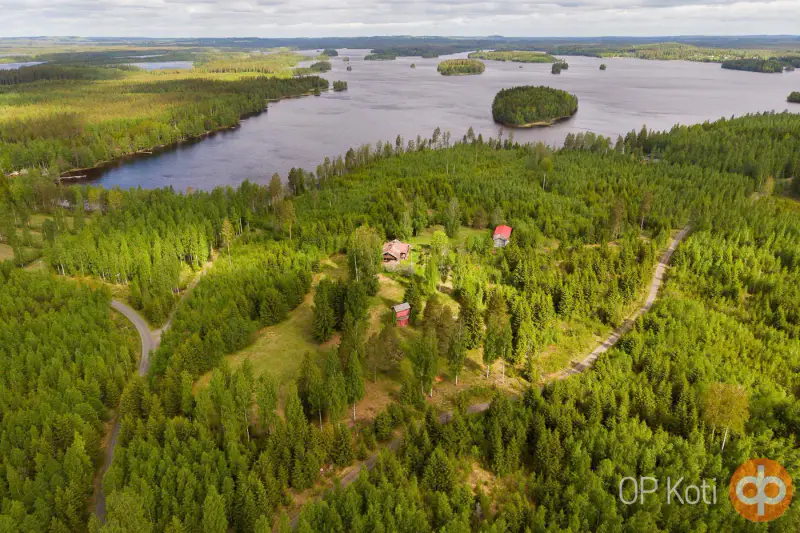 Maison ~200 m² (1977) + rantasauna + 34 ha (~500+ m rive), Synsiö — Synsiälä / Kangasniemi — 1