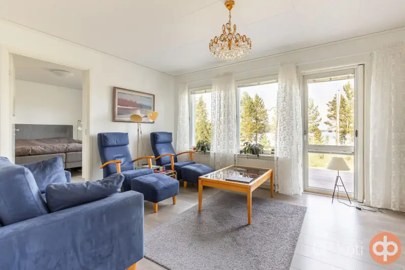 Maison 2014 ~91 m² + sauna, rive Puula (~140 m), 5 090 m² — Istruala / Kangasniemi — 6